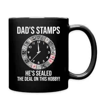 Timbres-poste d’époque Collectionneur de papa - Mug uni - noir - Droite