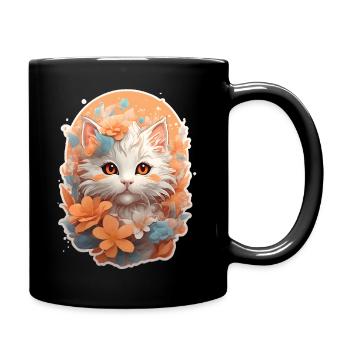 Kitty au pays des merveilles - Mug uni - noir - Droite