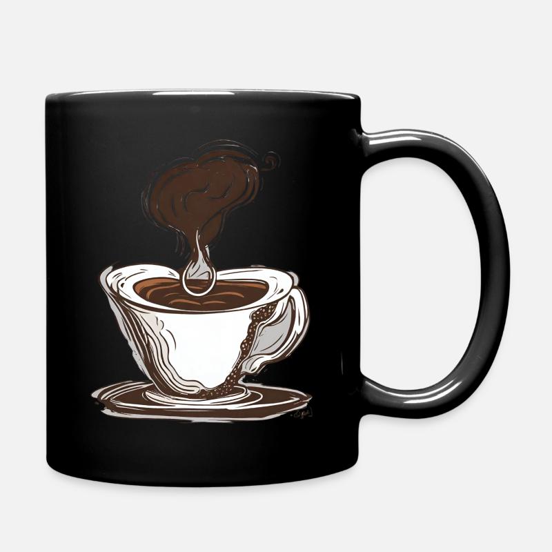 Kaffeetasse - Tasse einfarbig - Schwarz