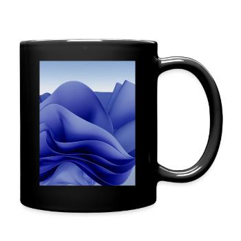 Fleur bleue - Mug uni - noir - Droite