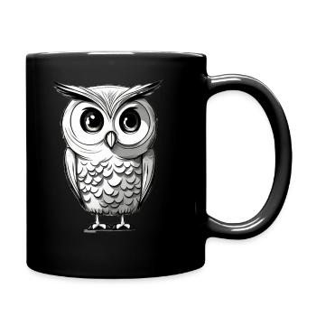 Hibou Blanc Maîtresse de la Nuit - Mug uni - noir - Droite