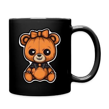 Gruseliges Kuscheltier - Tasse einfarbig - Schwarz - Rechts