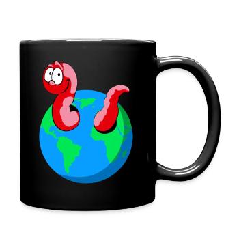 La Terre avec le ver - Changement climatique - Crise - Mug uni - noir - Droite