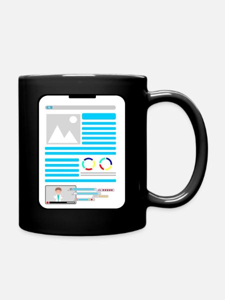 Tablet - Tasse einfarbig - Schwarz