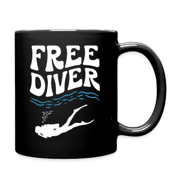Free Diver - Full Colour Mug - black - Right