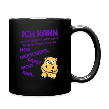 DICKSCHÄDEL - Tasse einfarbig - Schwarz - Rechts