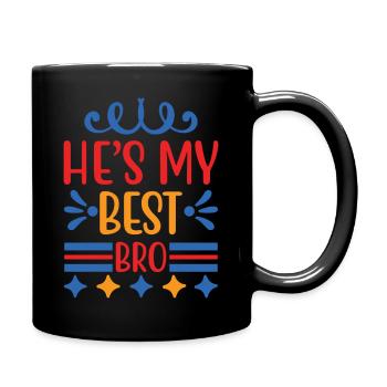 best bro - Tasse einfarbig - Schwarz - Rechts