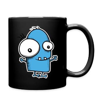 Freundliches Monster - Tasse einfarbig - Schwarz - Rechts