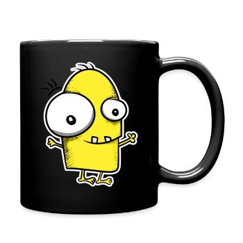 Freundliches Monster - Tasse einfarbig - Schwarz - Rechts