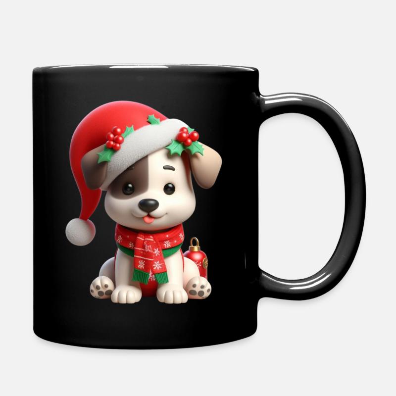 Chien Noël - Mug uni - noir