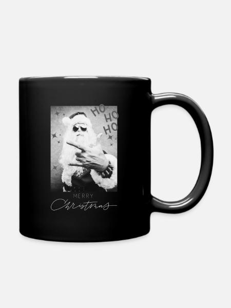 HO HO HO Merry Christmas (1) - Full Colour Mug - black