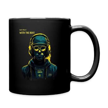 Techno is my religion - Full Colour Mug - black - Right