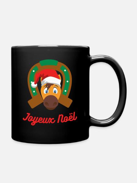 Noël à cheval - Mug uni - noir