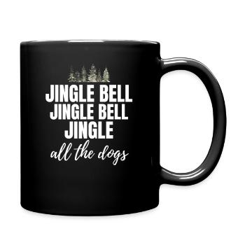Dog Dogs Christmas - Funny Christmas Saying - Full Colour Mug - black - Right