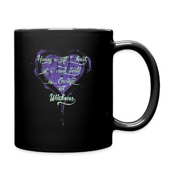Resilient Empathy (non violent mint) - Full Colour Mug - black - Right