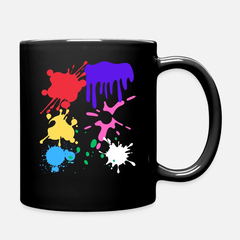 Kleckse - Tasse einfarbig - Schwarz