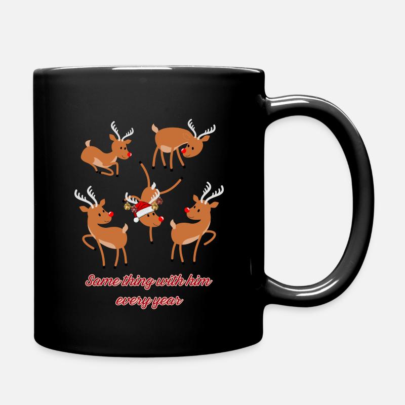 Crazy rendeer - Full Colour Mug - black