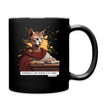 Jules César : « L’expérience est l’enseignante de tous - Mug uni - noir - Droite
