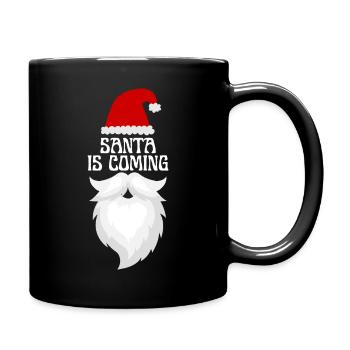 Santa is coming - Full Colour Mug - black - Right