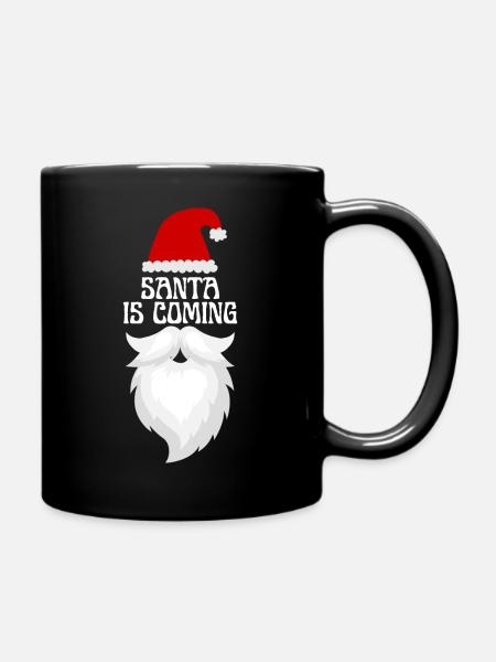 Le Père Noël arrive - Mug uni - noir