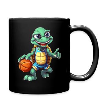 Basketball Turtle - Full Colour Mug - black - Right