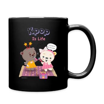 Lean & Loo Kpop shirt - Full Colour Mug - black - Right