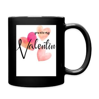 Valentin - Tasse einfarbig - Schwarz - Rechts