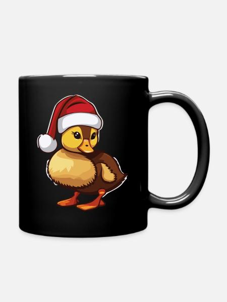 Christmas duck - Full Colour Mug - black