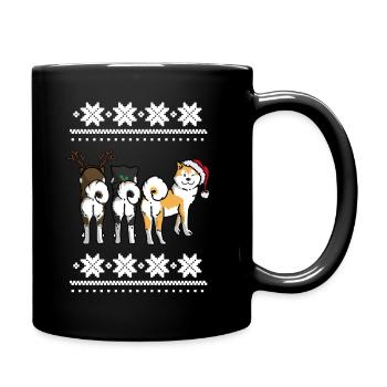 CHRISTMAS AKITA🎅🏼🎄 - Full Colour Mug - black - Right