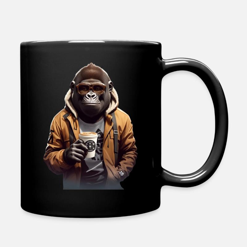 Un café copain mono - Mug uni - noir