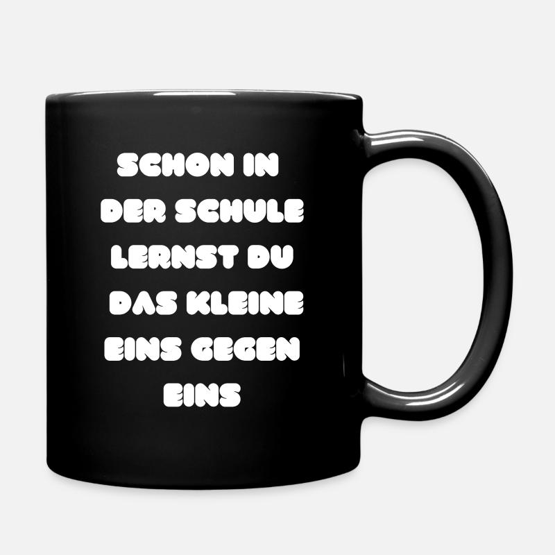 Das kleine Eins gegen Eins - Tasse einfarbig - Schwarz
