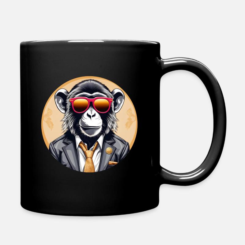 Mister Monkey - Full Colour Mug - black