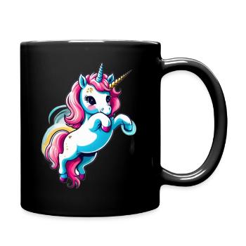 Licorne Unicorn Kawaii - Mug uni - noir - Droite
