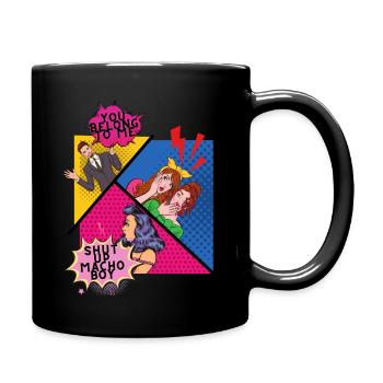 shut up macho - Full Colour Mug - black - Right