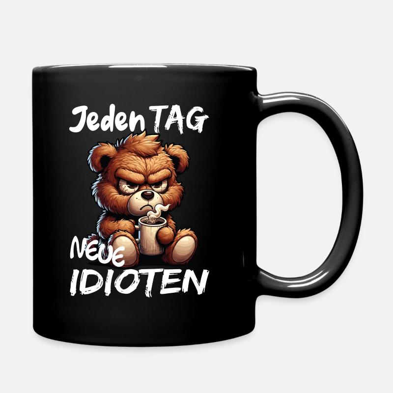 Morning Grouch - Coffee Bear - Full Colour Mug - black