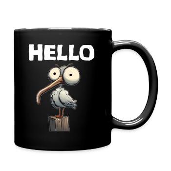 Hello Anker, Hallo, Servus, Grüezi, Moin, Habidere - Tasse einfarbig - Schwarz - Rechts