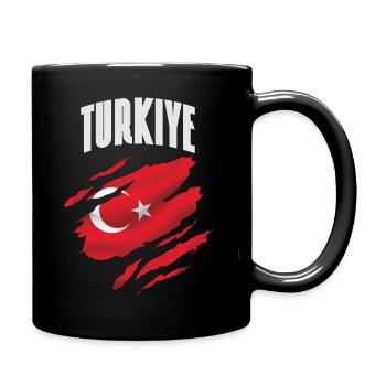 Türkei - Türkisches als Geschenk - Tasse einfarbig - Schwarz - Rechts