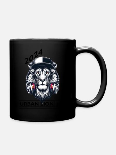 lion urbain - Mug uni - noir