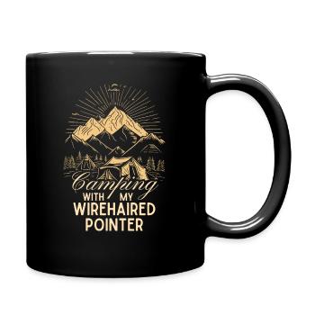 Deutsch Drahthaar Camping Wirehaired Pointer - Tasse einfarbig - Schwarz - Rechts