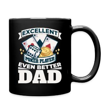 Excellent Poker Player Even Better Dad Casino - Full Colour Mug - black - Right