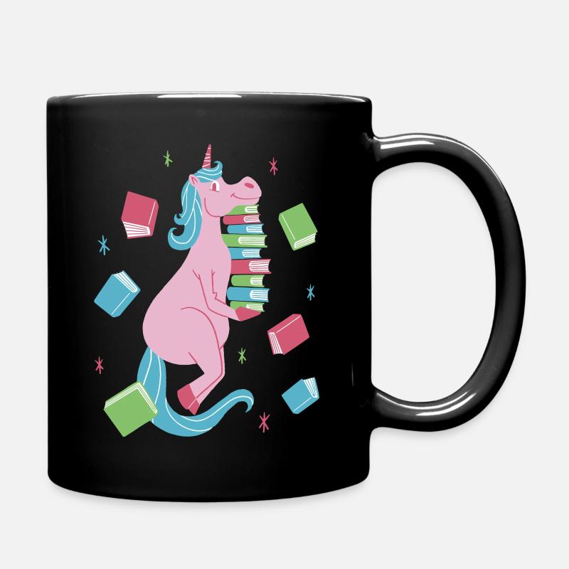 Bookish Unicorn Delight - Tasse einfarbig - Schwarz