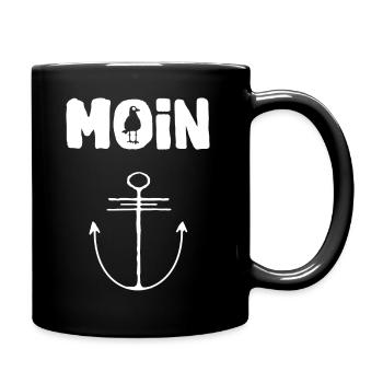 Anker Rot Moin Tidenströme - Tasse einfarbig - Schwarz - Rechts