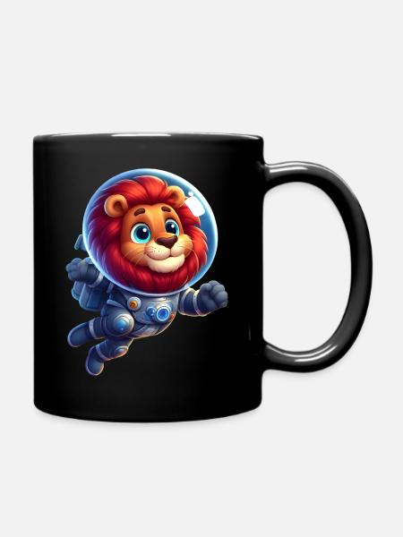 Astro-Lion : Le Roi Cosmique - Mug uni - noir