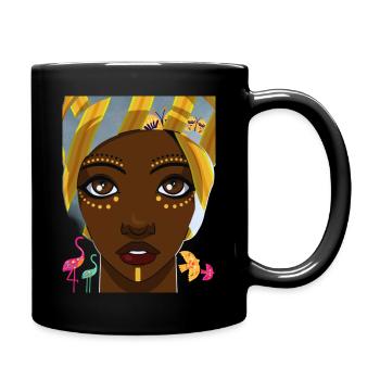 African Beauty - Mug uni - noir - Droite