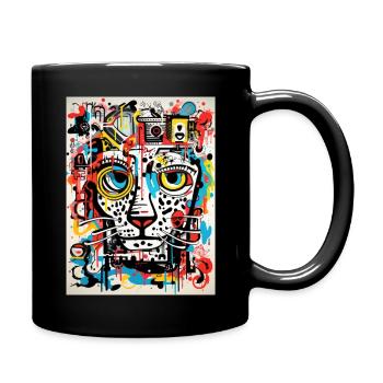 Inspirations graffiti : Léopard - Mug uni - noir - Droite