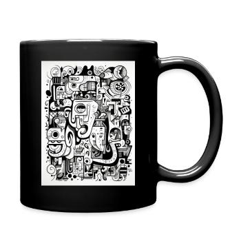Inspirations graffiti :Hippo Geometry - Mug uni - noir - Droite