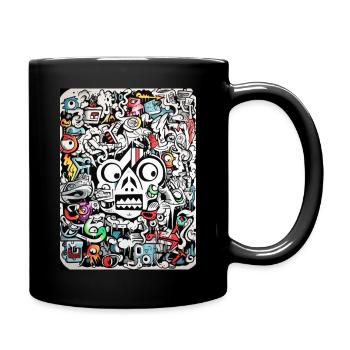 Inspirations Graffiti :Gnu Graffiti Abstrait - Mug uni - noir - Droite