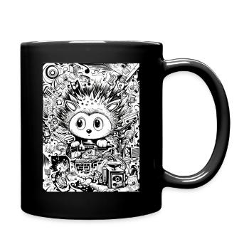 Graffiti hérisson - Mug uni - noir - Droite