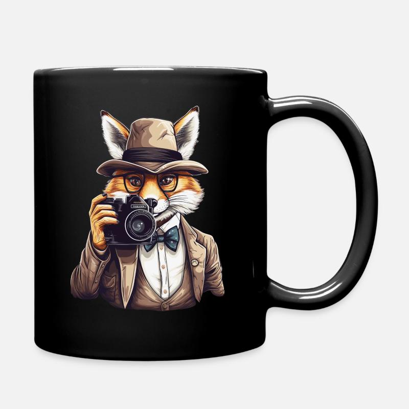 Mr FOX the photographer - Full Colour Mug - black