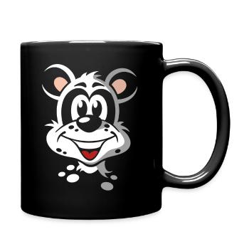 Portrait de panda comique drôle - Mug uni - noir - Droite